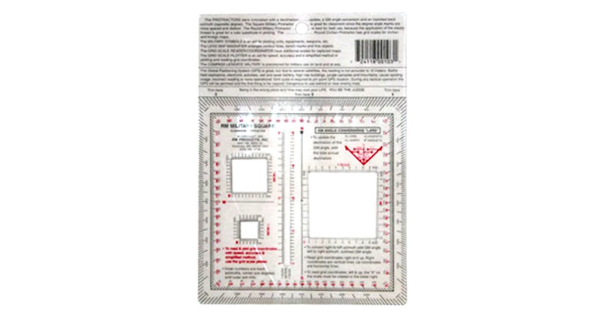 Protractor Nsn Square Military Protractor | Navigation | Delta Gear, Inc.